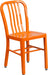 Gael Commercial Grade 2 Pack Orange Metal Indoor-Outdoor Chair