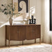 58" Fluted Sideboard Buffet Cabinet with Storage, Walnut