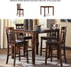 Bennox Dining Room Table and Chairs with Bench (Set of 6), Brown