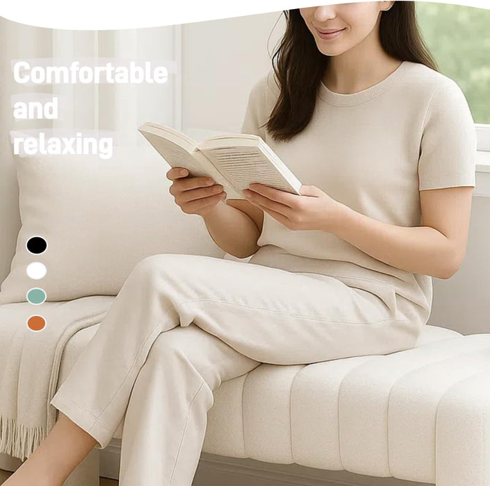 42.5" Upholstered Ottoman Bench,Modern Boucle Entryway Bench with Seating,Upholstered End of Bench,Teddy Fabric Footrest for Bedroom,Living Room