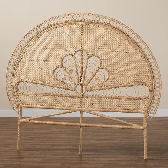 Marlette Natural Rattan Standalone Headboard, Queen