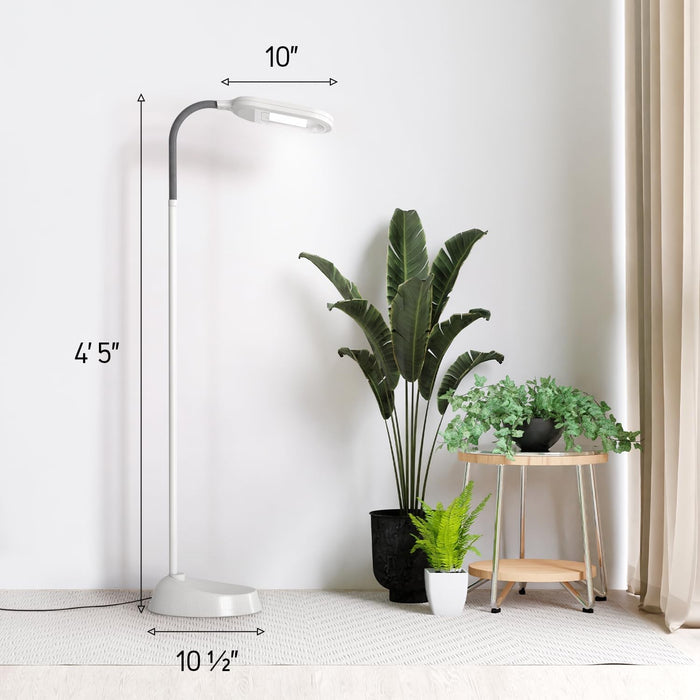 Natural Daylight Floor Lamp - Craft Light Floor Standing for Reading, Crafting, Sewing - Adjustable Gooseneck - Task Lamps for Living Room, Bedroom, Office
