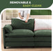 Green 116Inches L Shaped Premium Chenille Sectional