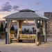 Patio Gazebo 10x10 BluetoothSpeakerLEDLightingAllWeather