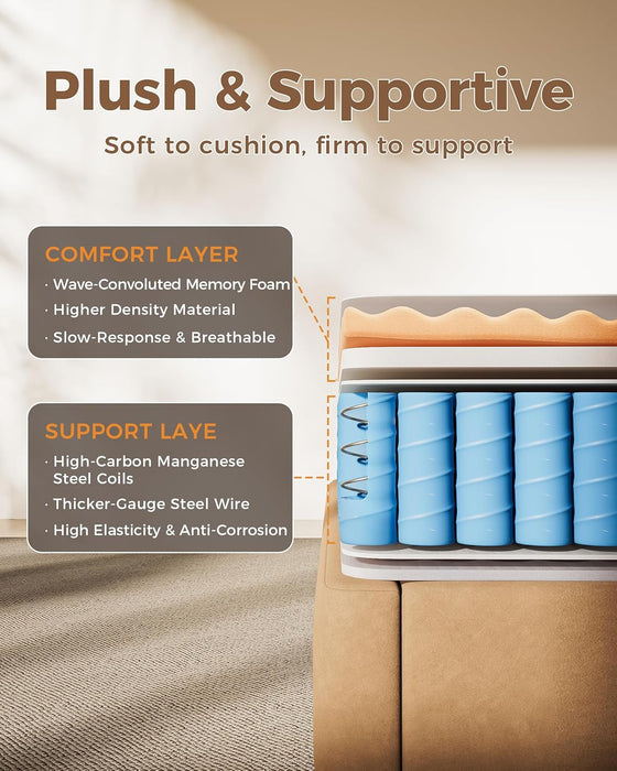 Twin XL Mattress 10 Inch Medium MotionIsolationCertipurUs