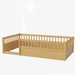 Floor Bed for Kids, Twin Size Montessori Bed with High Fence Railings, Wood Playhouse Bed with Rails for Baby Boys Girls Teens, No Slats Included, Natural