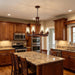 Round Rustic Farmhouse Ceiling Chandelier With Fauxwood