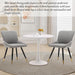 White round Dining Table, 31.5" Circle Tulip Table Kitchen round Dining Table for 2-4 People with Thickened Top and Metal Pedestal, Mid Century Leisure Table for Home, Dining Room, Cafe