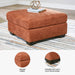 Aviemore Casual Square Oversized Accent Ottoman for Living Room, Orange