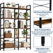 5 Tier Bookshelf, Bookcase with 10 Open Display Shelves