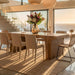 70.9Inches PremiumHandcrafted Wood Dining Table Arched Legs