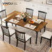 SeventyPointEight Inch Rustic Brown Farmhouse Dining Table