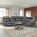 L-Shaped Manual Reclining Sectional Sofa with Storage