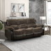 Manual Recliner Loveseat - Brown Faux Leather