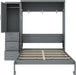Full Grey Murphy Bed With UltraSpaceStorage Contemporary