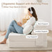 Beige Upholstered Folding Sofa Bed Convertible Floor