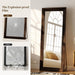 Full Length Mirror with Solid Wood Frame, 71"X30" Floor Mirror, Brown