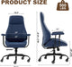 Blue Ergonomic Executive Chair With Lumbar Support