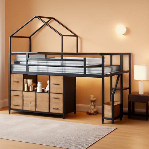 Beautifully Designed Rustic Twin Loft Storage Drawers