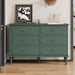 Dresser for Bedroom with 6 Drawers, 47" Vintage Chest of Drawers
