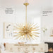 24Inch Golden Gleaming SputnikChandelier With Nine Lights