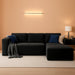 106 Inch Modular Sectional Sofa Black CorduroyFabric
