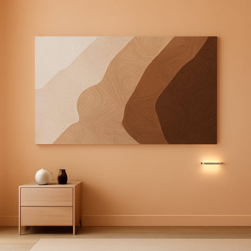 White and Brown Home Wall Decor Textured Large Canvas Wall Art Contemporary Art Painting 29"X58" Artwork for Living Room Office