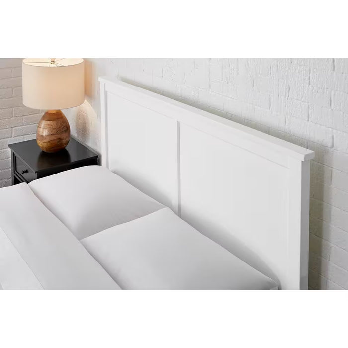 Granbury White Wood Queen Platform Bed (61.2 In. W X 48 In. H)