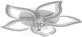 Low Profile Ceiling Fan with Lights,110V Modern Dimmable Flower Shape, Remote Control/App Control,Timing 6 Gear Speeds Fan Ceiling Lamp.