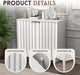 Fluted Buffet Cabinet with Storage, Small Accent Cabinets, White