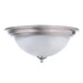 11 In. 1-Light Brushed Nickel Flush Mount with Frosted Glass Shade (2-Pack)