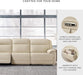 Double Deal Modern Leather Match 3-Piece Power Reclining Sofa Sectional with Adjustable Headrest, USB Ports, Storage and Cup Holders, Beige