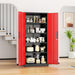 72 Inches Black Red Powdercoated Industrial Cabinet