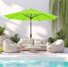 9FT Large Outdoor Patio Umbrella Pool Market Umbrella-Uv Resistant, Easy Push Button Tilt and Crank, 8 Sturdy Ribs Heavy-Duty Table Umbrella for Deck, Backyard, Garden (Lime)