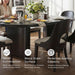 Signature Design by Ashley Rowanbeck Minimalist Dining Table for 8 People, Black