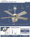 Farmhouse Ceiling Fans, 48 Inch Industrial Ceiling Fan with Light and Remote Control, Clear Glass, 5-Reversible Blades with Gray Oak/Burlywood Finish, 52-YJ632-BN