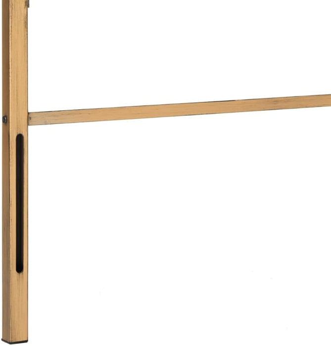 Stitch Headboard, Queen, Antique Gold