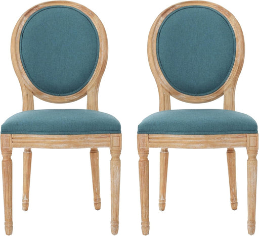 Phinnaeus Fabric Dining Chairs, 2-Pcs Set, Dark Teal