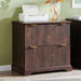 Dark Walnut Two-Drawer Fluted Lateral File Cabinet