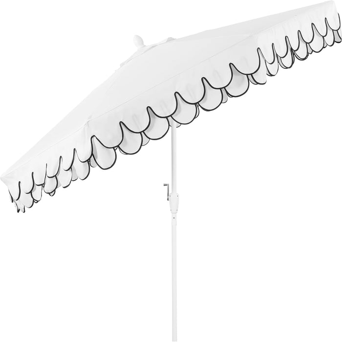 Tracy 9' Scalloped Market Patio Umbrella, White