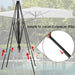 Rectangular Patio Umbrella, Table Market Umbrella with Tilt and Crank, Outdoor Umbrella for Garden, Deck, Backyard, Pool and Beach