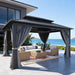 Hardtop Gazebo 16x12 Gray Durable Nettings Shelters