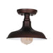 Kimball 1-Light Textured Coffee Bronze Indoor Ceiling Mount