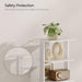 FortySevenInch White LED Bookcase With Ambient Lights