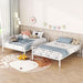 White FullOverFullIndustrialStrength Metal Bunk Bed Guardrail