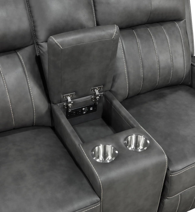 Gray Reclining Loveseat