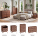 Walnut 7 Drawer Dresser for Bedroom, 47" Wide Chest of Drawers