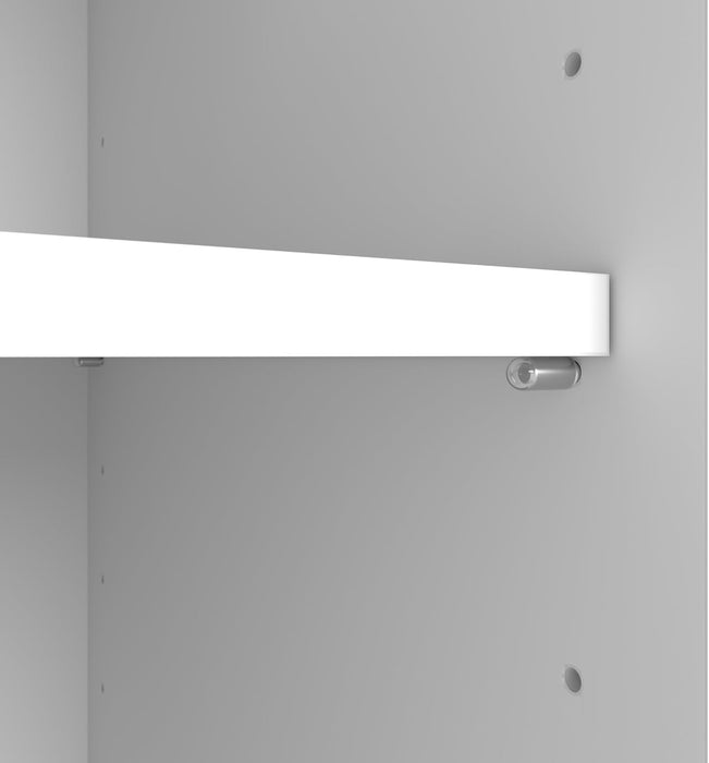 Studio C Tall 5 Shelf Bookcase in White, Large Bookshelf for Home or Professional Office