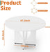 Round Dining Table for 4-6, 47” Modern Kitchen Dining Table Circle with Pedestal Wood Base,Rustic round Table for Kitchen, Living Room, Dining Room (White)