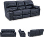 Leesworth Modern Power Reclining Sofa with USB Charging Ports, Blue
